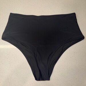 aerie Black High Waisted Cheeky Bikini Bottoms